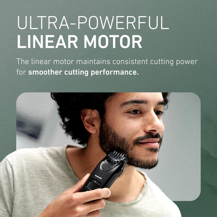 Panasonic Beard Trimmer for Men Cordless Precision Power, Hair Clipper with Comb Attachment and 19 Adjustable Settings, Washable, ER-SB40-K, 0.5-10mm lengths, 1 Pack Retail $134.99