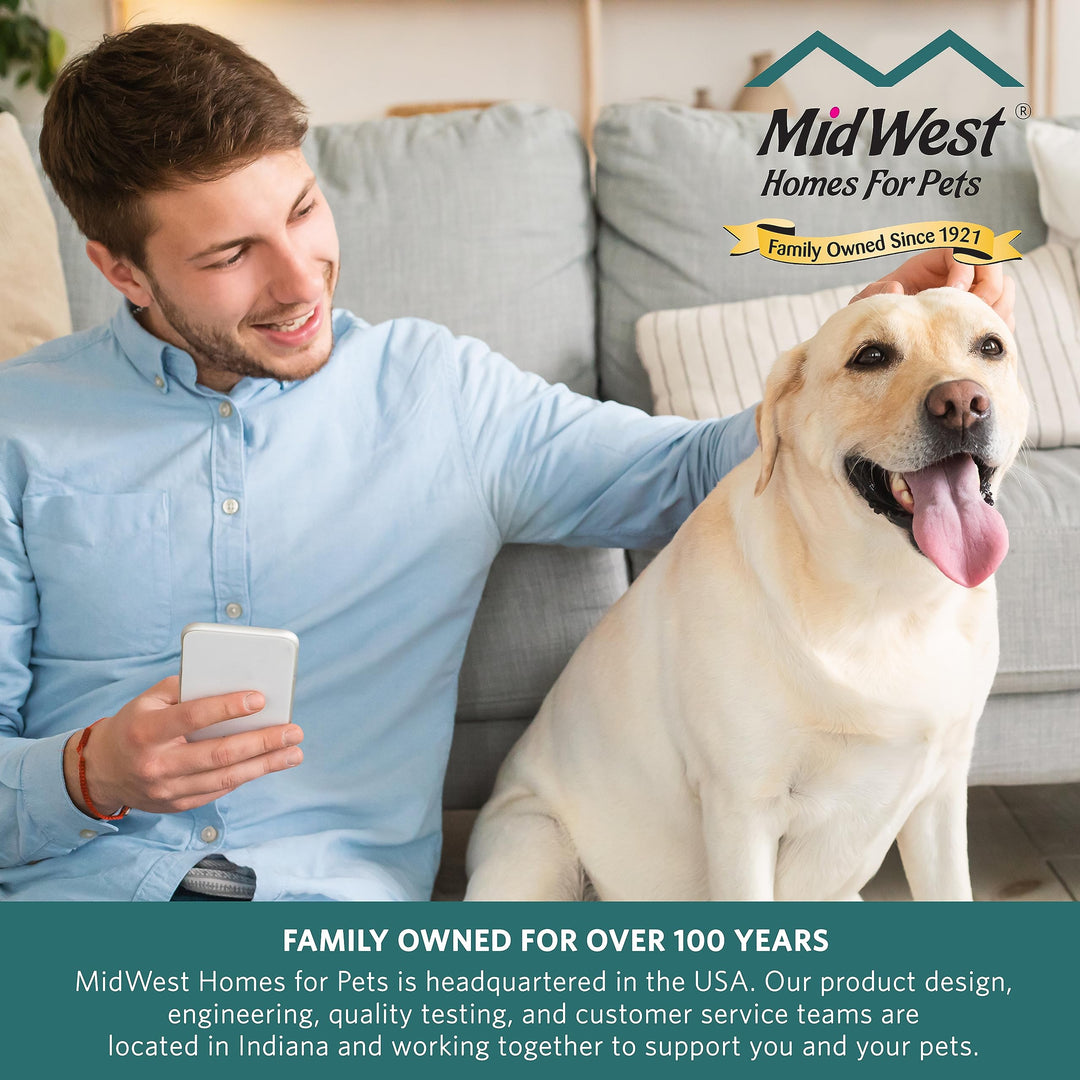 MidWest Homes for Pets 39-Inch High Walk-Thru Pressure Mounted Steel Dog Gate, Expands to 38 Inches Wide, Includes 3-inch Extensions, Textured Graphite Retail $57.29
