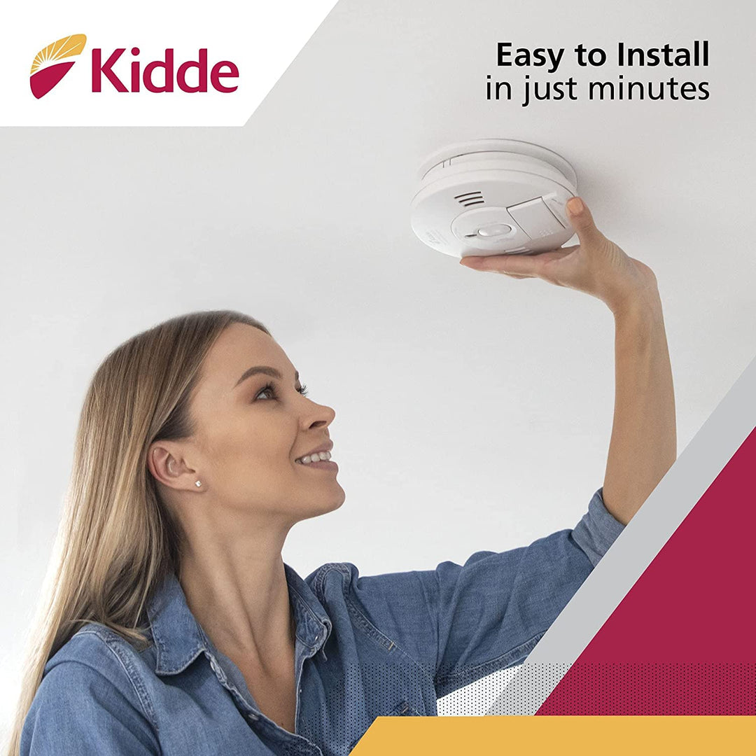 Kidde Smoke & Carbon Monoxide Detector, Hardwired Interconnect, Combination Smoke & CO Alarm with Battery Backup, Voice Alerts
