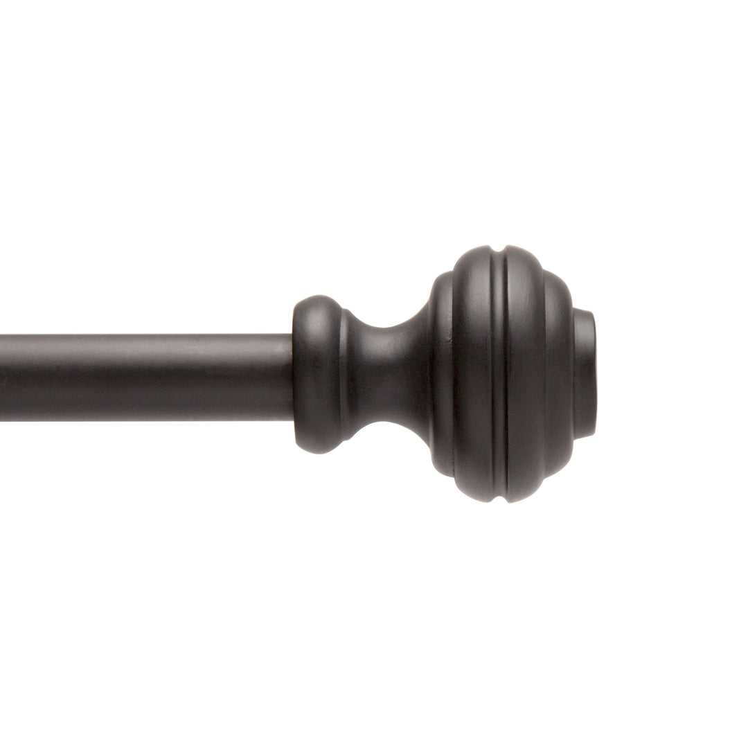 Mainstays 28-48 in. Cedric Adjustable Petite Cafe Curtain Rod  1/2 in. Diameter  Black