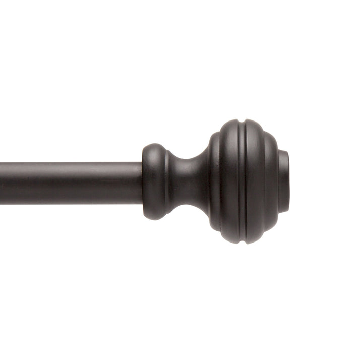 Mainstays 28-48 in. Cedric Adjustable Petite Cafe Curtain Rod  1/2 in. Diameter  Black