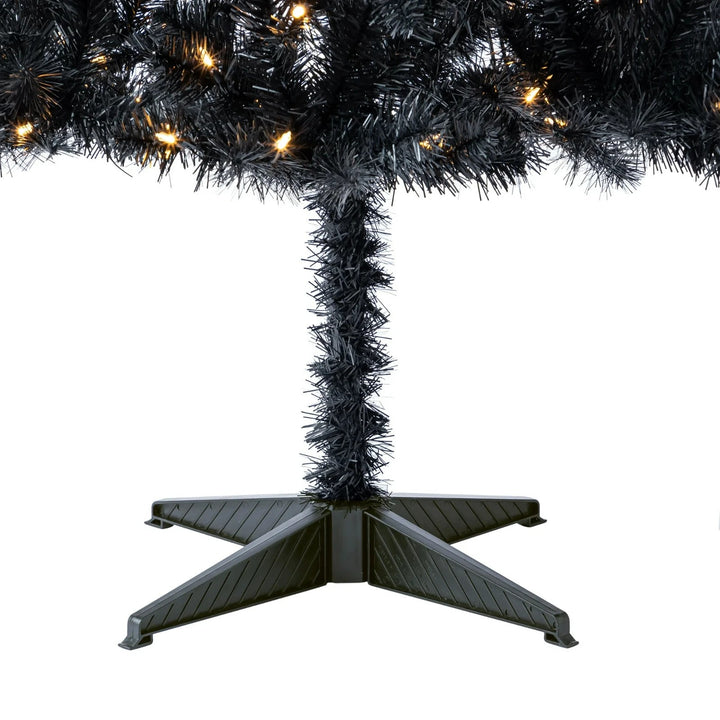 6.5ft Prelit Madison Pine Black Artificial Christmas Tree Warm White LED Lights Retail $15.00