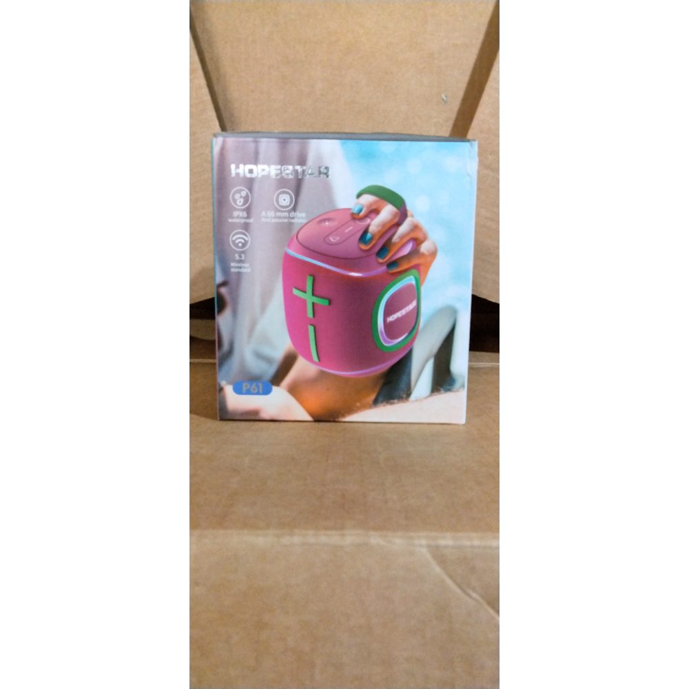 HOPESTAR P61 Speaker - HOT PINK, Wireless Standard 5.3, USB/FM/TF Card/AUX Retail $35.00