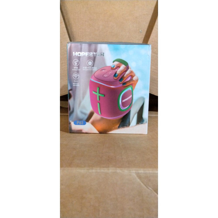 HOPESTAR P61 Speaker - HOT PINK, Wireless Standard 5.3, USB/FM/TF Card/AUX Retail $35.00