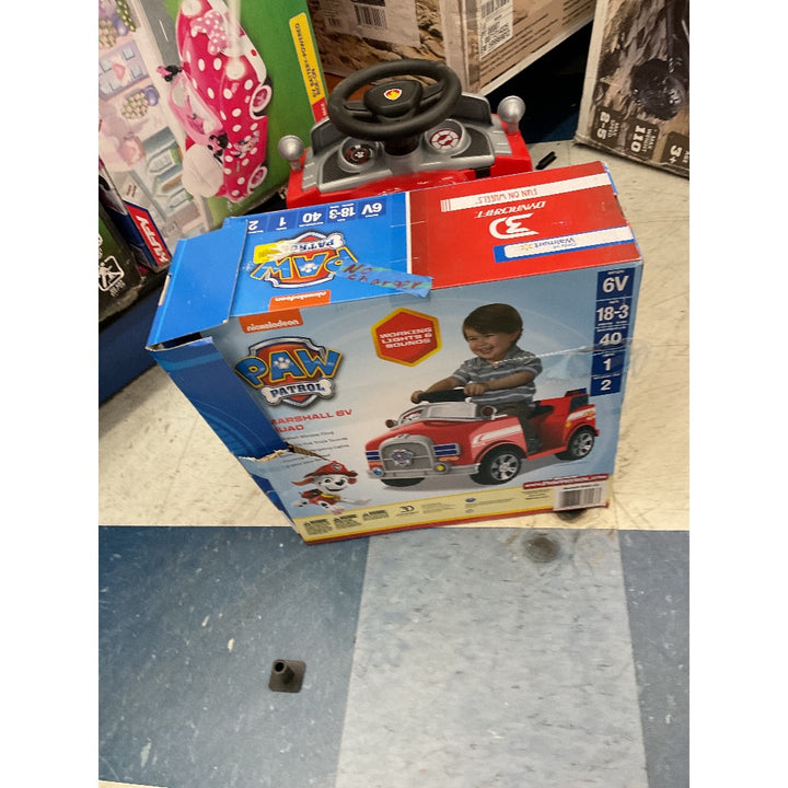 Dynacraft Paw Patrol Marshall EV Quad - 6V, Ride-On Toy, Red