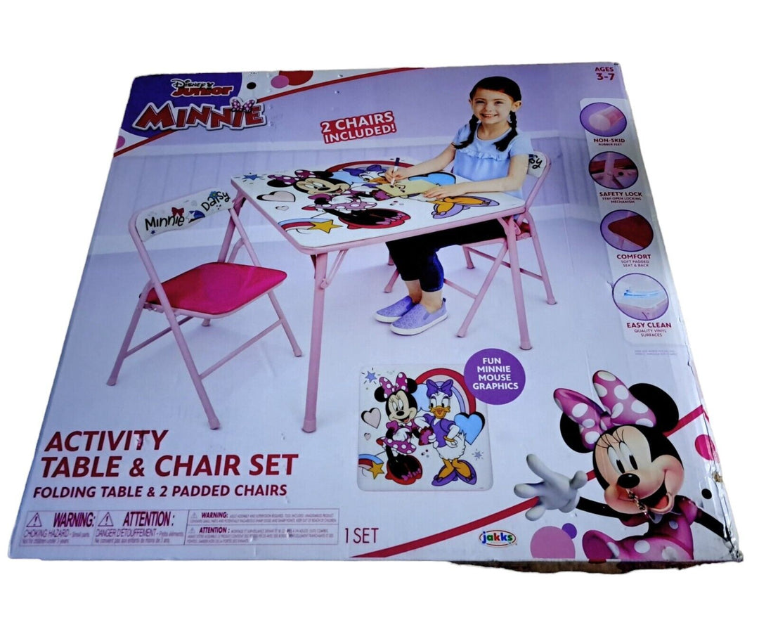Disney Junior Minnie Mouse & Daisy Activity Table and Chair Set New Open Box Retail $94.35