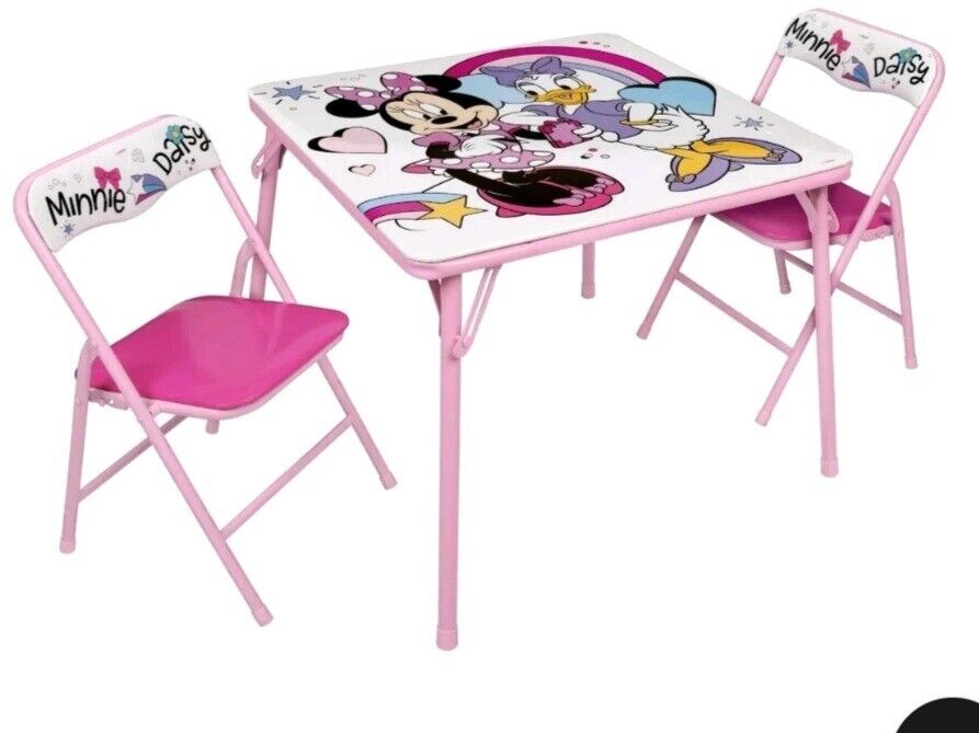 Disney Junior Minnie Mouse & Daisy Activity Table and Chair Set New Open Box Retail $94.35