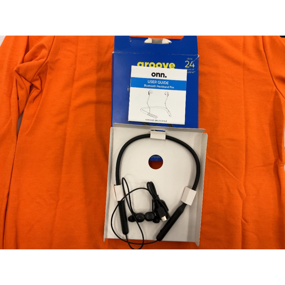 Onn. Wireless Neckband Earphones  Black