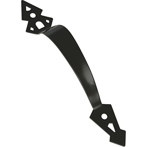 National Hardware 11 in. L Matte Black Stainless Steel Gate Pull