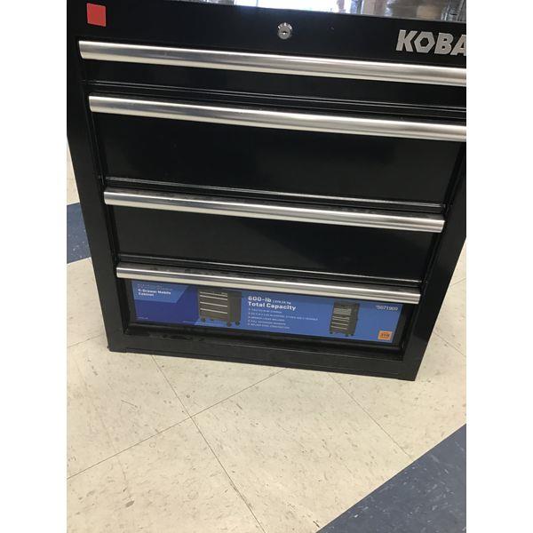 Kobalt 4-Drawer Mobile Cabinet - 600-lb Total Capacity, Black Retail $199.00