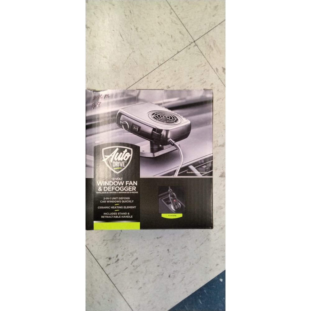 AutoDrive 12-Volt Window Fan and Defogger with Stand. Fits All Cars, Trucks, RV,