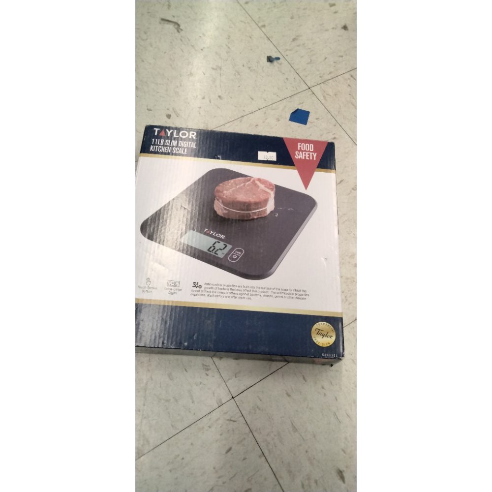 Taylor Antimicrobial 11LB Kitchen Scale Black