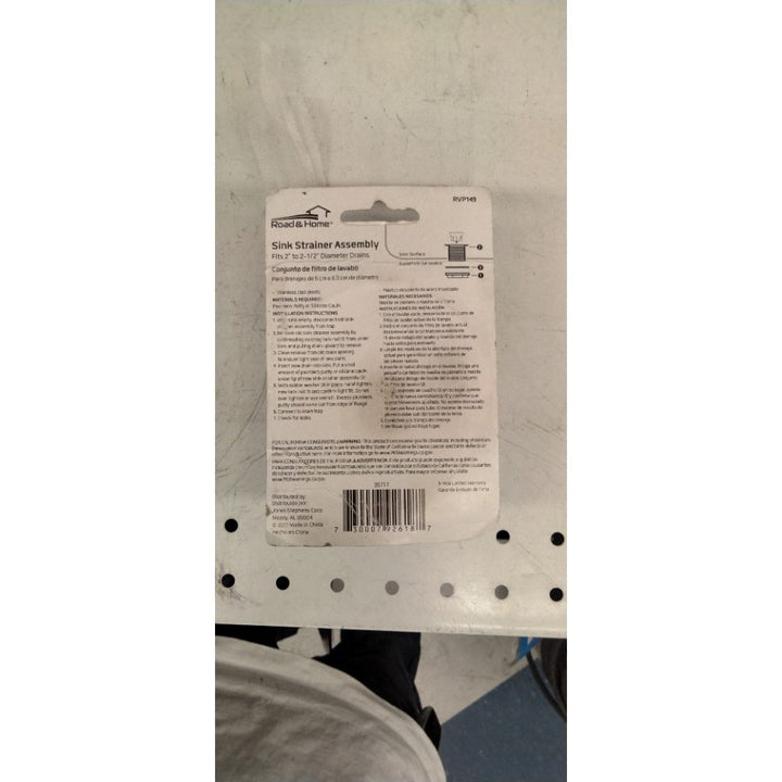 Sink Strainer Assembly Fits 2" to 2 1/2" Diameter Drains NEW RV's Road & Home