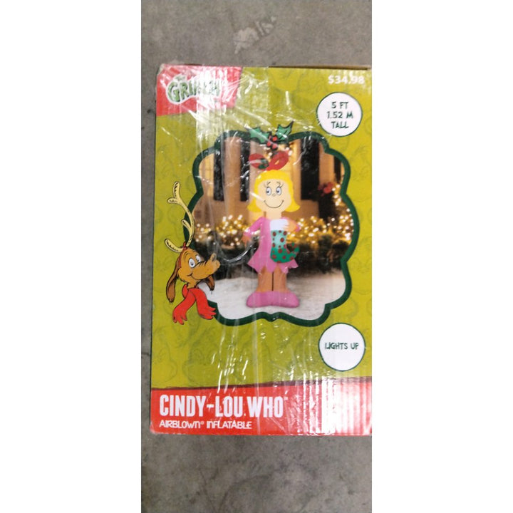 The Grinch Cindy-Lou Who Airblown Inflatable - 5 FT Tall, Lights Up Retail $34.00