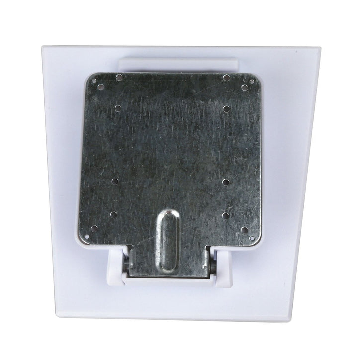 WEARSON Single Adjustable LCD Monitor Stand Mount Folding VESA Monitor Desk Stand with VESA Hole 75x75mm 100x100mm (White)