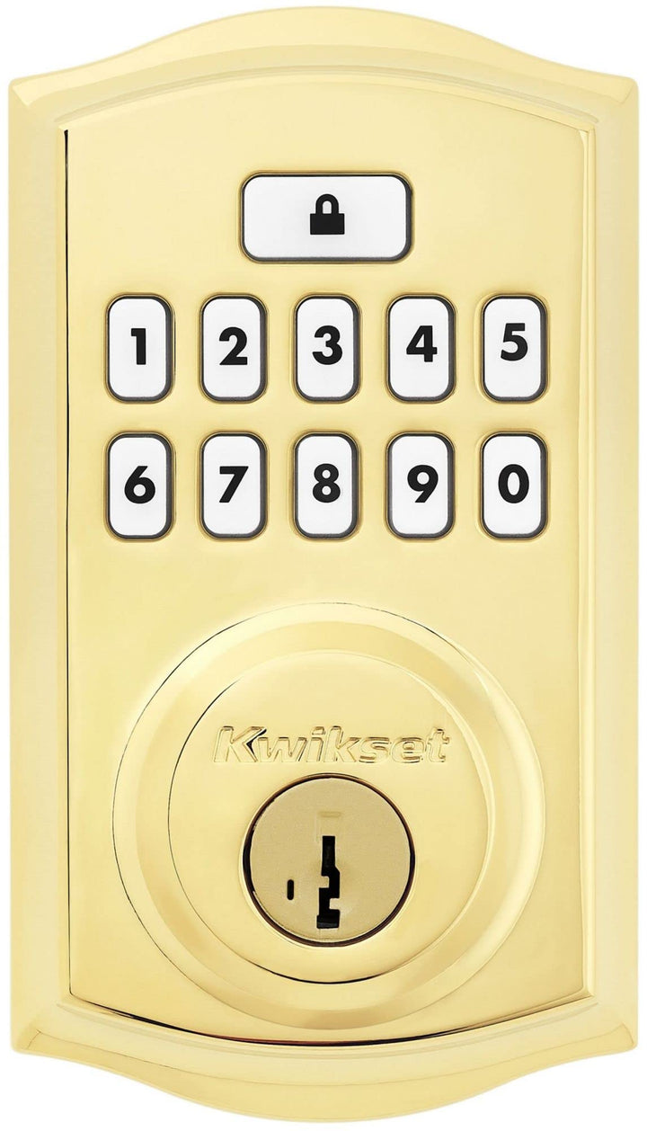 Kwikset 9260TRL-15S Traditional SmartCode Keypad Electronic Deadbolt SmartKey Satin Nickel Finish