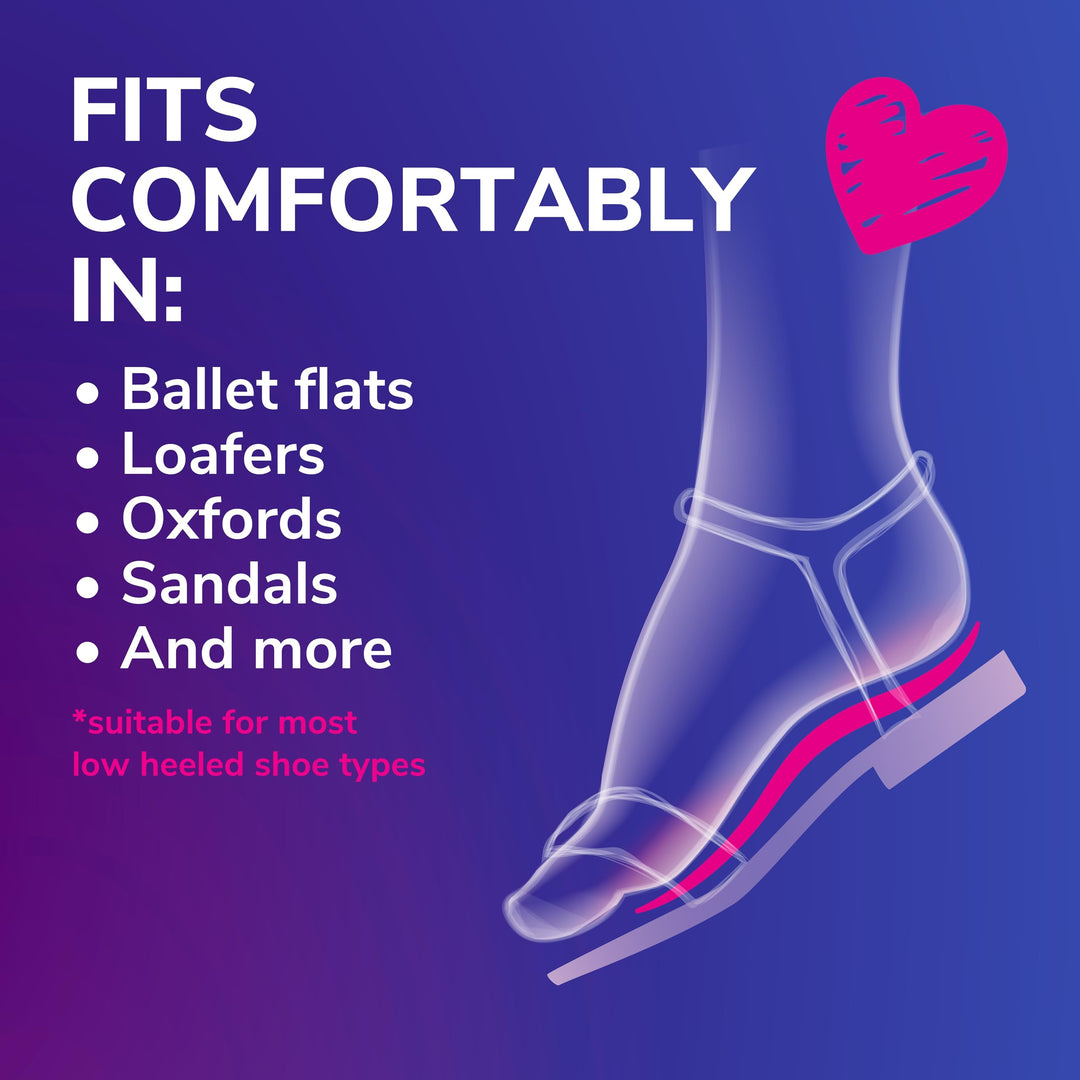 Dr. Scholl's Love Your Flats & Sandals, 3/4 Length Insoles for Women, Shoe Size 6-10: All-Day Comfort Shoe Inserts for Women with Arch Support, Metatarsal Foot Pads, Relieves Shoe Discomfort