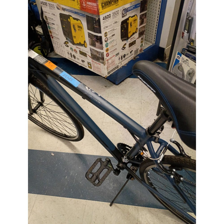 Hyper Brand Bicycle 700c Men S Spin Fit Hybrid Bike  Black and Blue  Adults