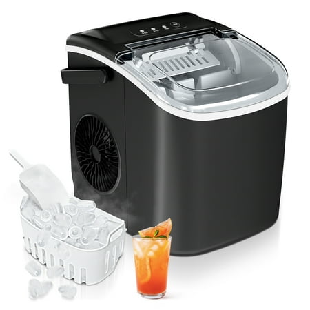 Simzlife 26 Lbs/24H Countertop Ice Maker Machine  9 Bullet-Shaped Ice in 6 Min  Auto-Cleaning Retail $58.00