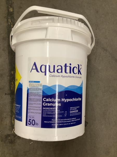 Aquatick Calcium Hypochlorite Granules - 50lb Pail Retail $139.99