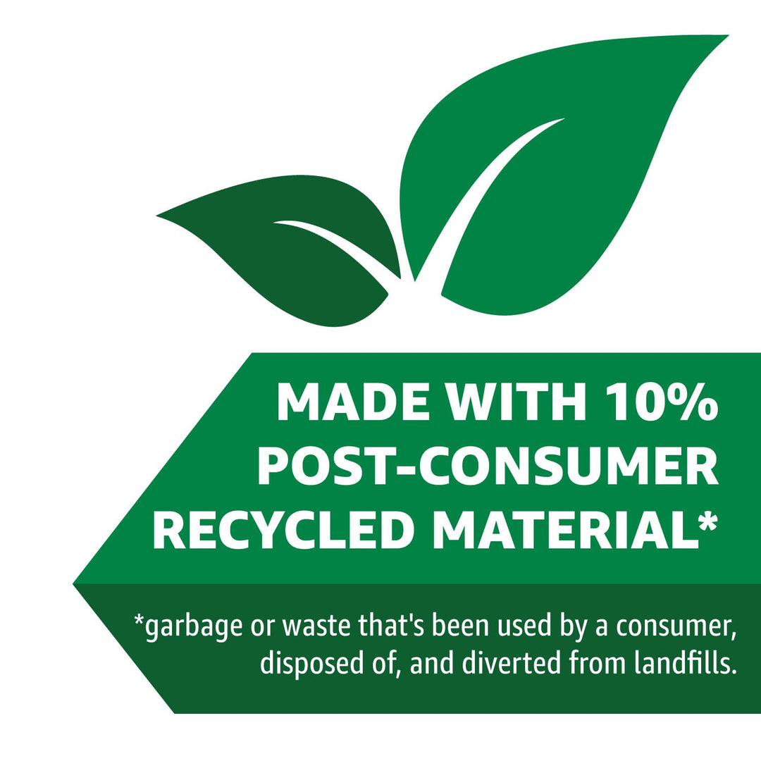 Amazon Basics 13 Gallon Tall Kitchen Drawstring Trash Bags, Clean Fresh Scent, 10% Post Consumer Recycled, 80 count