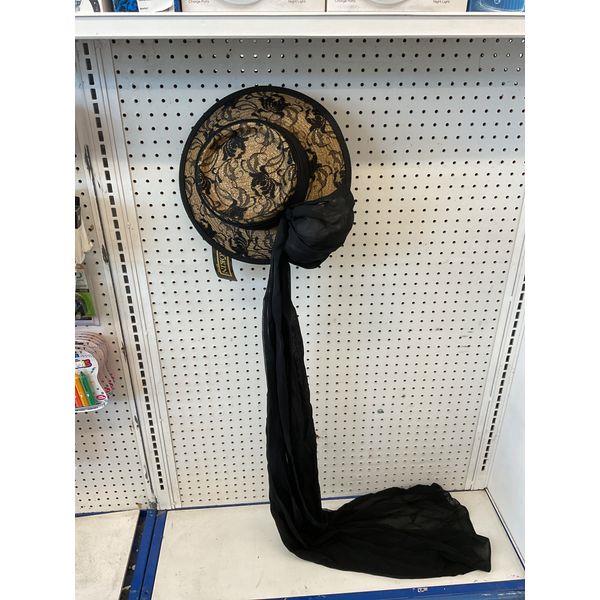 Gothic Lace Fascinator Hat with Veil - Black Retail $35.00