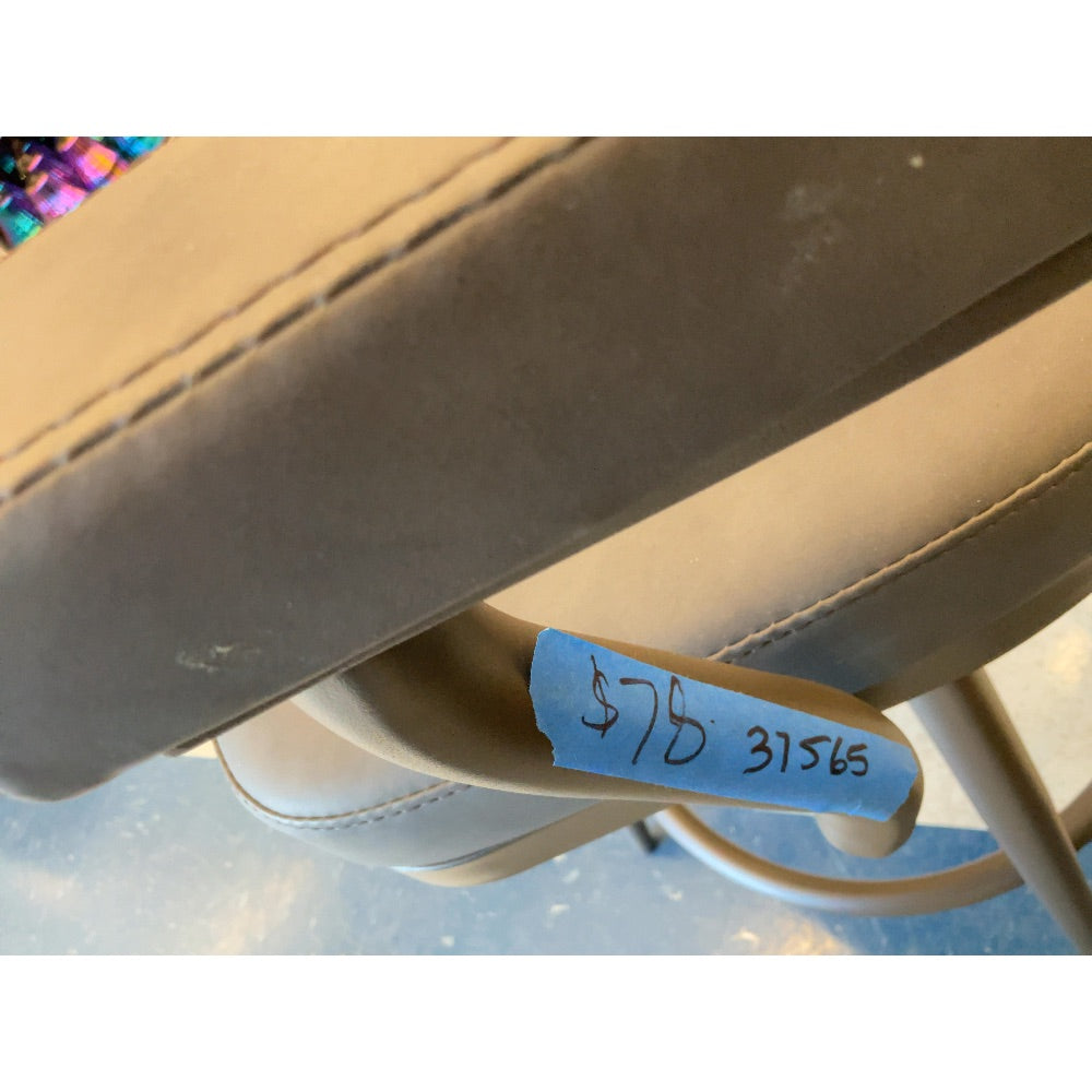 Unknown Brand Swivel Barstool - Padded Seat, Armrests, Bronze Finish