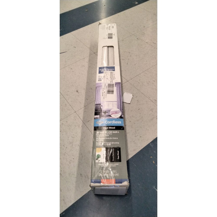 Better Homes & Gardens 2  Cordless Faux Wood Horizontal Blinds  White  32x64