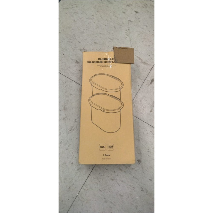 RUNROLE Versatile Reusable Silicone Containers Food Storage Bags 2 Pack Quart Size Large Opening Food Travel Bag Snack Sandwich Portable Lunch Bag Bowls -Upright Seal, Easy Cleaning (33 OZ/PC, White)