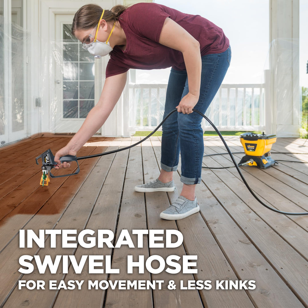 Wagner Spraytech 2435698 Control Pro 130 Paint Sprayer with T2 Gun, High Efficiency Airless Sprayer with Low Overspray, Yellow