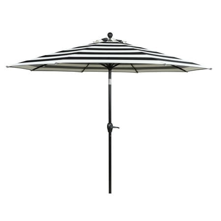 Better Homes & Gardens 9  Cabana Stripe Patio Umbrella  Crank Lift and 3 Position Tilt