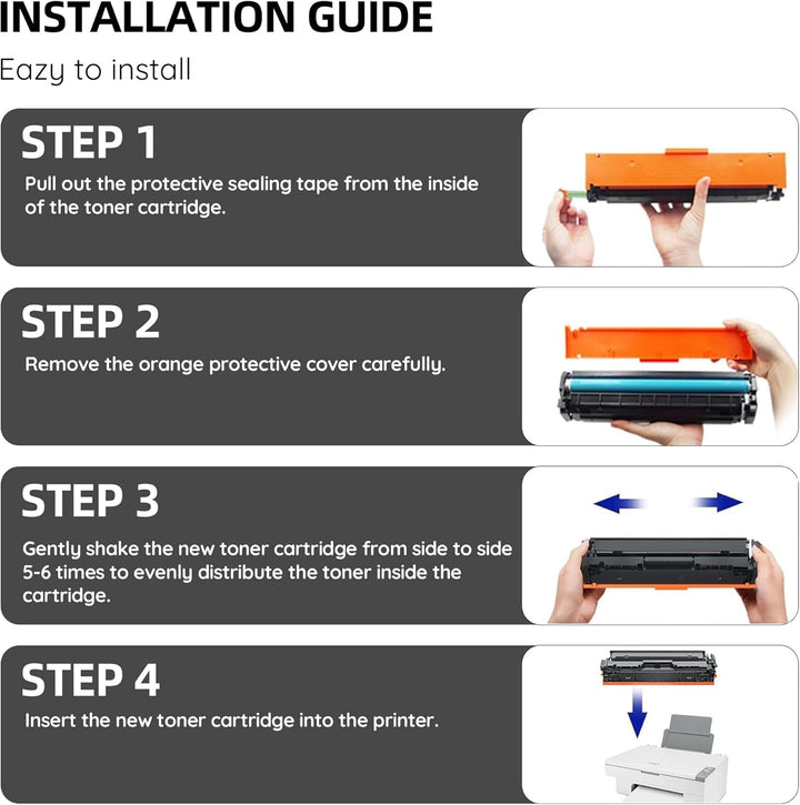 131A 131X Toner Cartridge 4 Pack Replacement for HP Laserjet Pro 200 Series M251nw MFP M276nw M251n M276n Printers(Black,Cyan,Magenta,Yellow ) CF210A Full Set