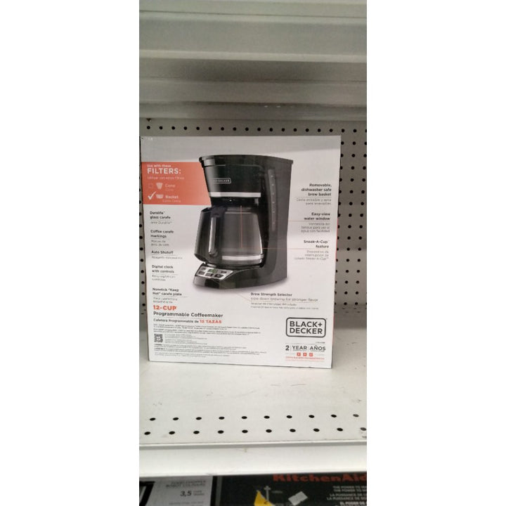 BLACK+DECKER 12-Cup* Programmable Coffeemaker, Black