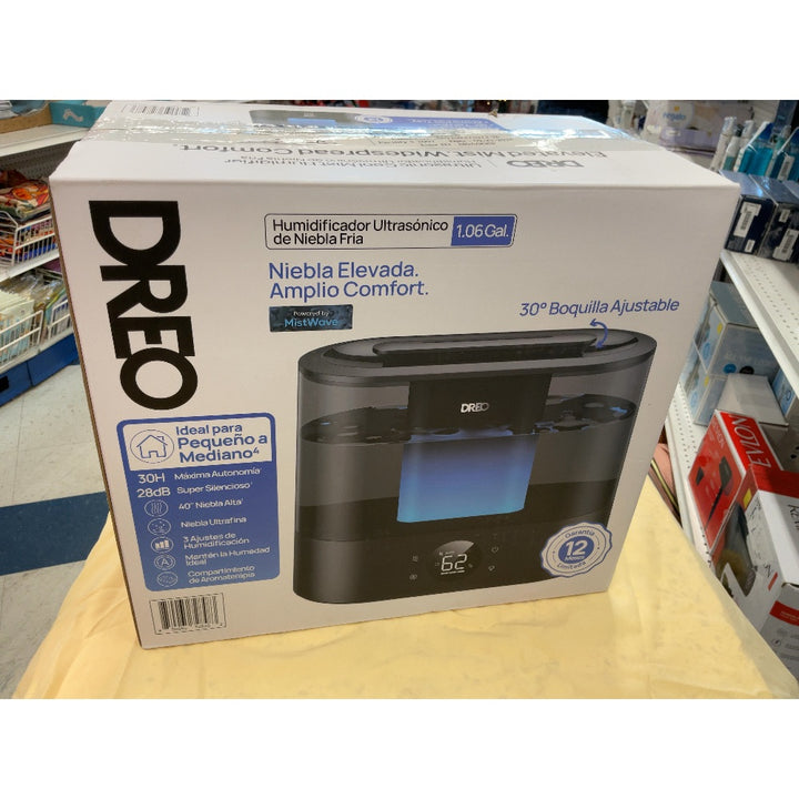 DREO Ultrasonic Cool Mist Humidifier - 1.06 Gal, Elevated Mist, 30H Runtime