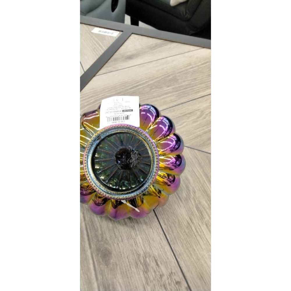 NEW Pair of 2024 Target Bullseye Playground Halloween Iridescent Glass Pumpkins