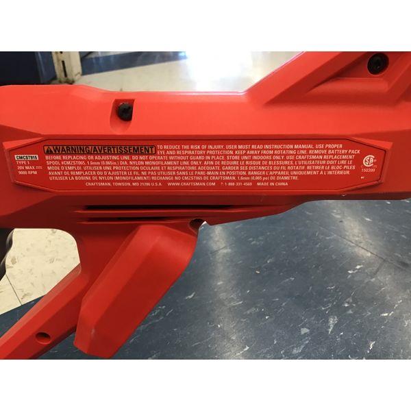 Craftsman String Trimmer - Cordless, Battery-Powered (NO BATTERY NO CHARGER Retail $75.00