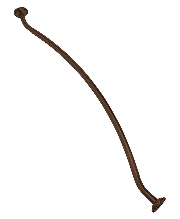 Bath Bliss Curved Shower Rod | Adjustable 42"-72" Inch | Bathroom Shower Curtain and Liner Rod | 33% More Space | Wall Mounted | Easy Installation | Oil Rubbed Bronze