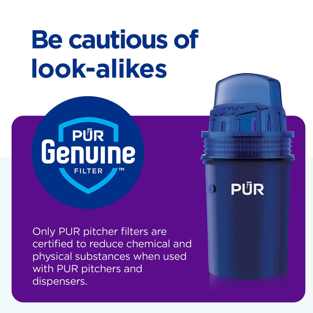 PUR XL 44-Cup Water Filter Dispenser with 2 Genuine PUR Filters, Largest Available, 44-Cup Capacity, 2-in-1 Powerful, Faster Filtration, Dishwasher Safe, (PDI4000Z)