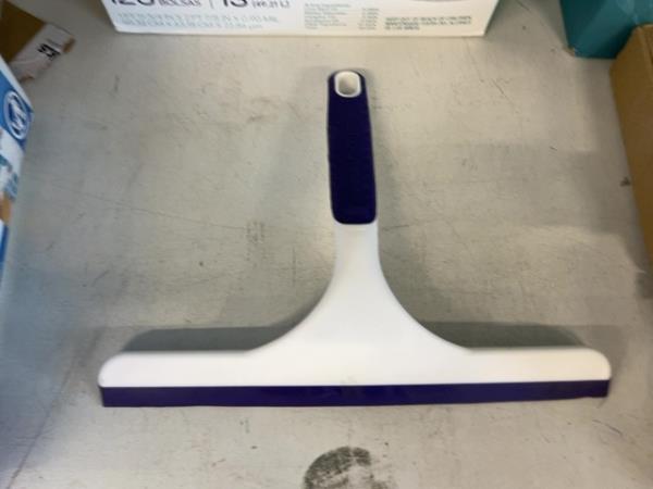 Unknown, Squeegee, Window Cleaning, Shower, Blue and White Retail $10.00