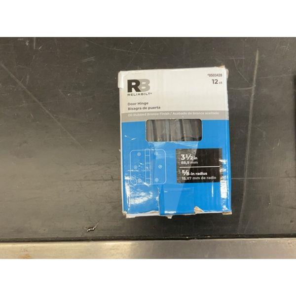 Reliabilt Door Hinge - 3 1/2 inch, Oil-Rubbed Bronze Finish - 12 Count Retail $25.00