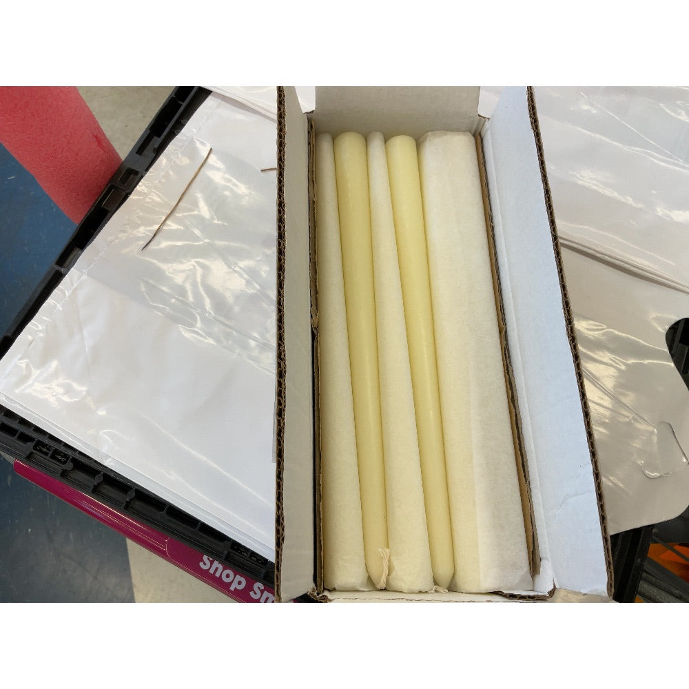 Taper Candles - Cream Colored, Unscented, Standard Size