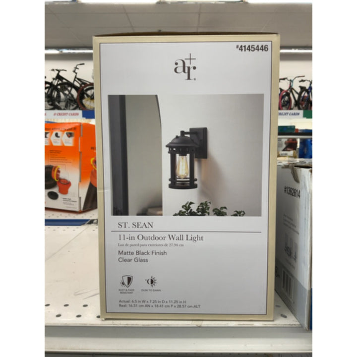 Harbor Breeze St Sean Outdoor Wall Lantern Matte Black 6.5inX7.25inX11.25in NEW