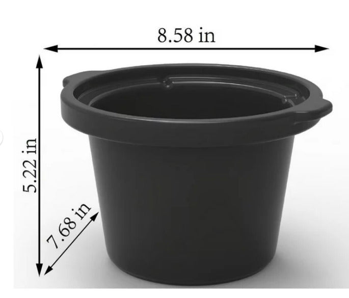 Mainstays 2 QT Slow Cooker  Matte Black Finish  Removeable Stoneware Pot  Model MS54100112165B Retail $11.48