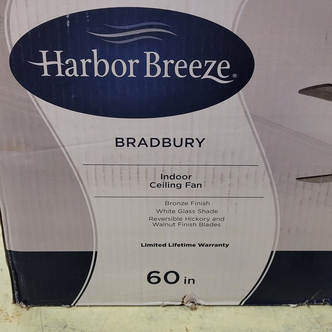 New Harbor Breeze Bradbury 60" 6 Blade Bronze Ceiling Fan with Light and Remote