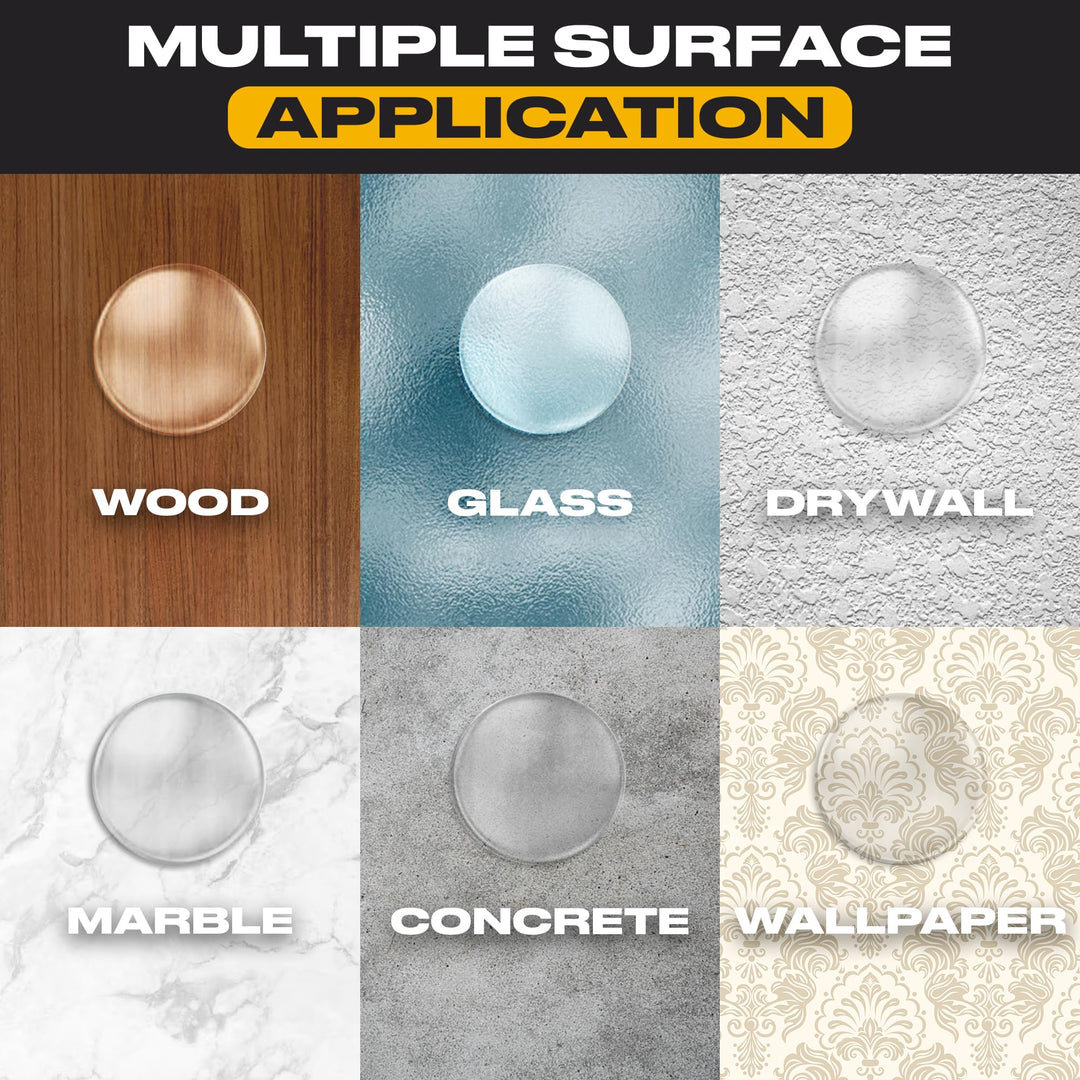 Door Stoppers for Wall 2" (16 Pack) - Self Adhesive & Discreet Door Knob Wall Protector - Quiet Door Bumper with Strong Back Adhesive - Rubber Door Stops - Shock Absorbent Door Handle Stopper