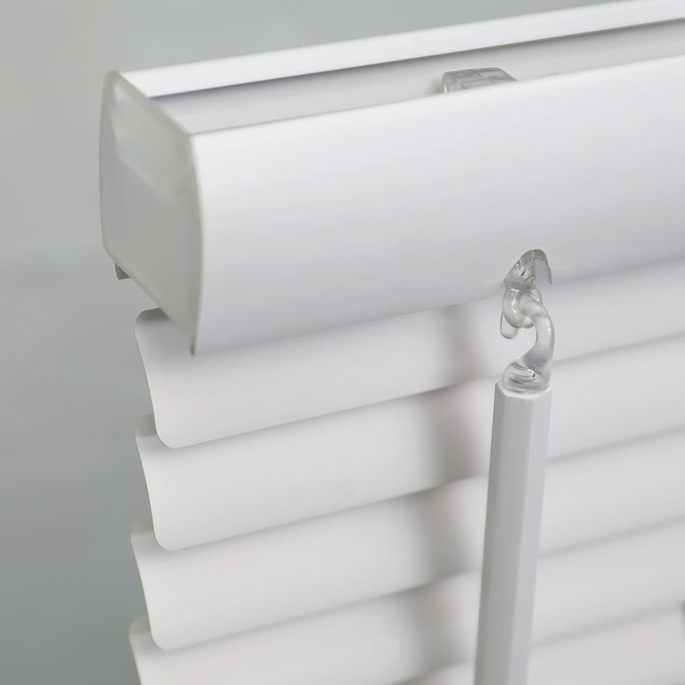 Light Filtering 1-in Slat Width 34-in X 64-in Cordless White Vinyl Light Mini