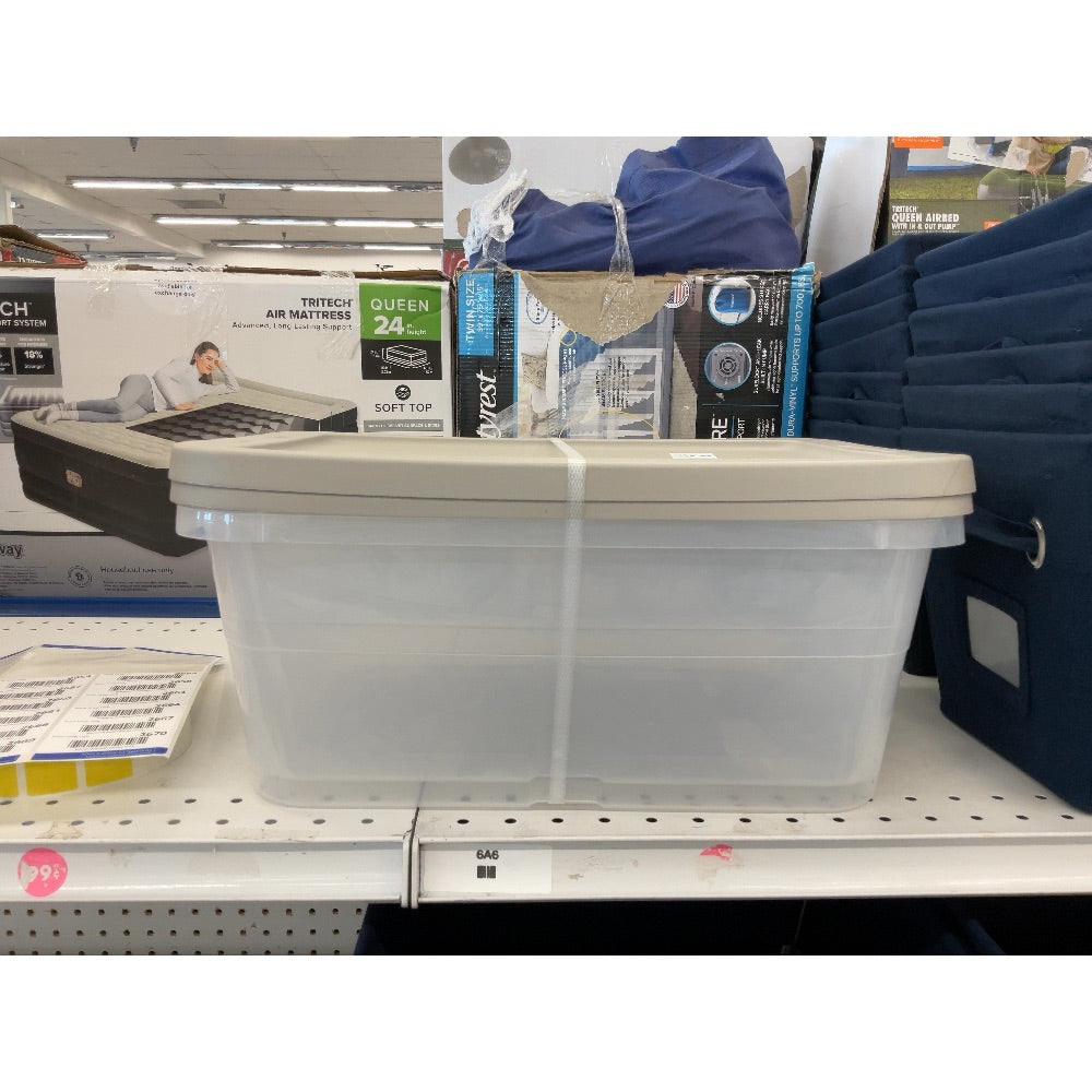 Sterilite Storage Box, Gray