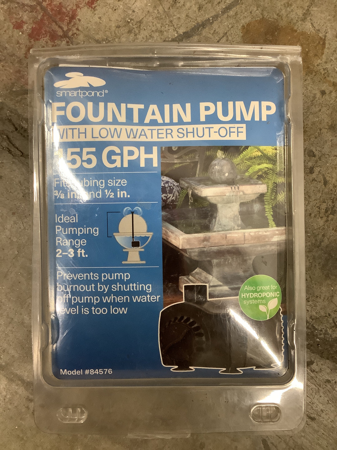 155 GPH FOUNTAIN PUMP WITH LWSO