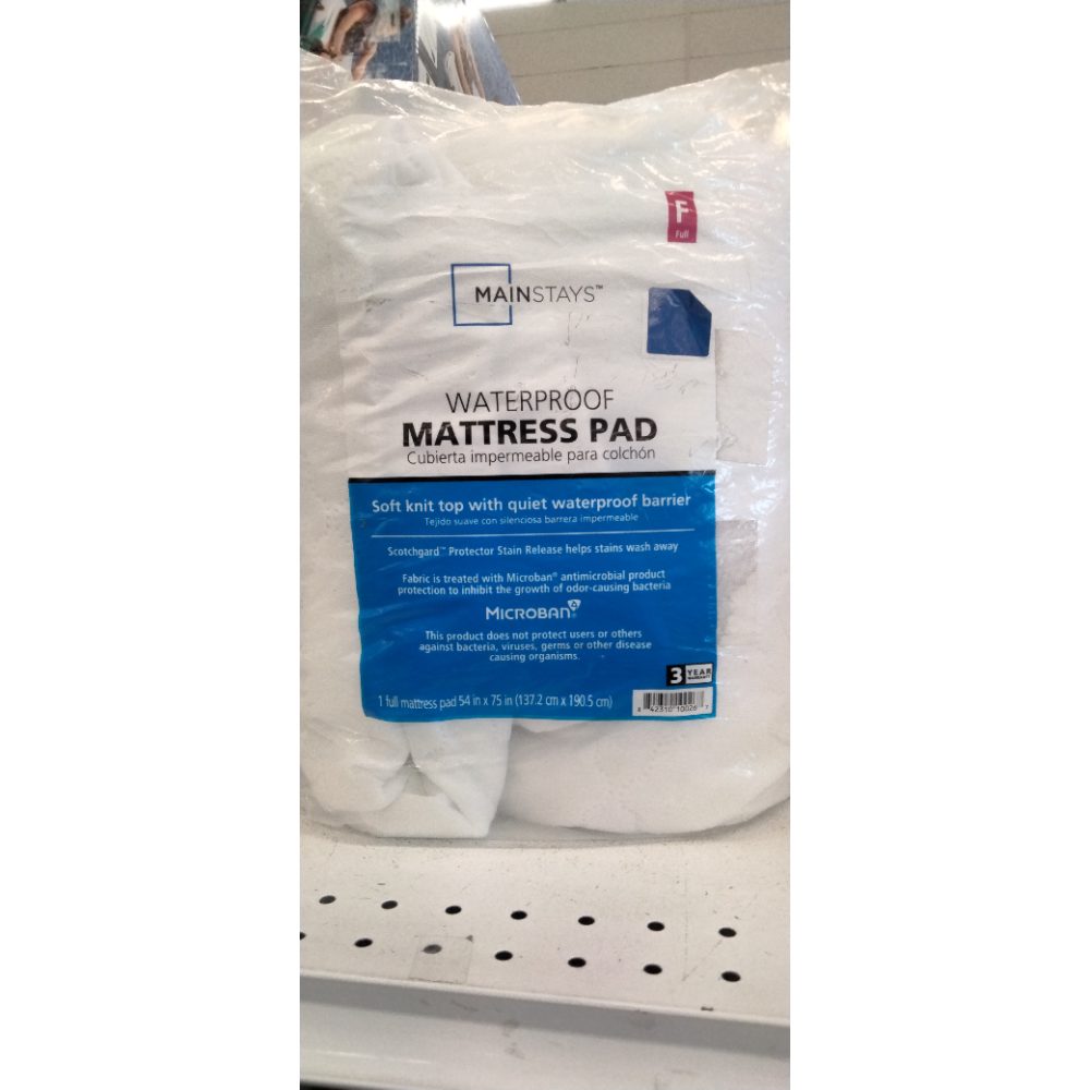 Mainstays Waterproof Mattress Pad  Full 54 in X 75 in