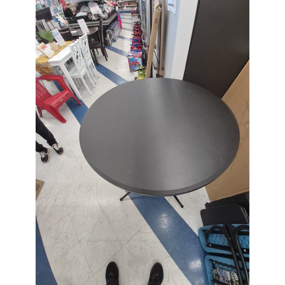 Mainstays 31 inch Round High-Top Folding Table, Black